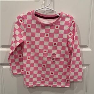 Epic Threads Pink and White Long Sleeve Tee